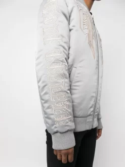 Herren Philipp Plein Bomberjacke Mit Logo-Applikation -Modekollektions geschäft 19905318 50218615 1000