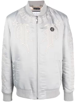 Herren Philipp Plein Bomberjacke Mit Logo-Applikation