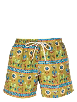 Herren Nos Beachwear Badeshorts Mit Grafischem Print