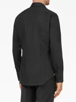 Herren Billionaire Gordon Crest-embroidered Poplin Shirt -Modekollektions geschäft 19933821 50825876 1000