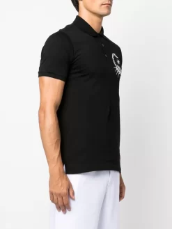 Herren Philipp Plein Poloshirt Mit Skorpion-Print -Modekollektions geschäft 19942903 45129178 1000