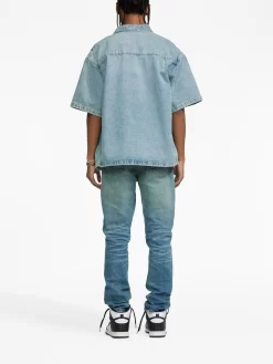 Herren Purple Brand Kurzärmelige Jeans-Hemdjacke 8 Herren Purple Brand Kurzärmelige Jeans-Hemdjacke -Modekollektions geschäft 19982314 45107339 1000