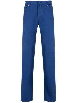 Herren Kiton Halbhohe Straight-Leg-Jeans