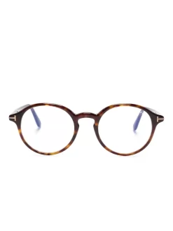 Damen TOM FORD Eyewear Runde Brille In Schildpattoptik