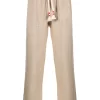 Herren MC2 Saint Barth Gerade Leinenhose Mit Kordelzug