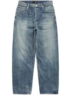 Herren Balenciaga Jeans Mit Logo-Patch
