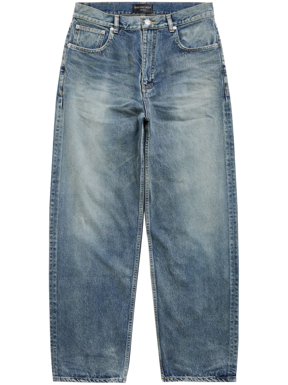 Herren Balenciaga Jeans Mit Logo-Patch 1 Herren Balenciaga Jeans Mit Logo-Patch