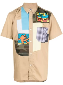 Herren Junya Watanabe Hemd Im Patchwork-Look