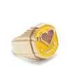 Damen Natasha Zinko Ring Mit Smiley-Herz In Pixeloptik
