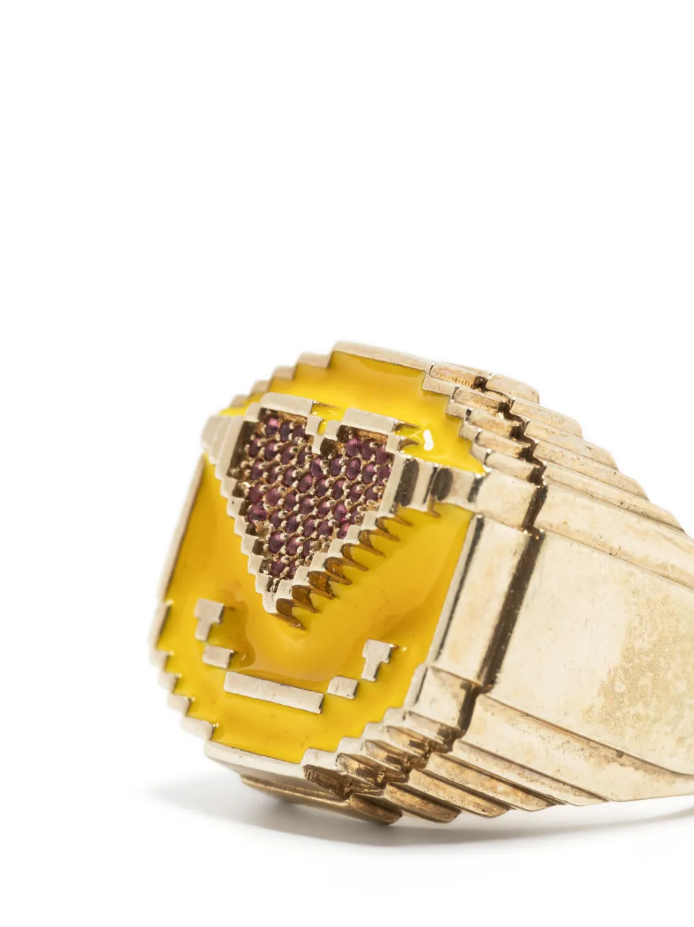 Damen Natasha Zinko Ring Mit Smiley-Herz In Pixeloptik 3 Damen Natasha Zinko Ring Mit Smiley-Herz In Pixeloptik – Bild 3