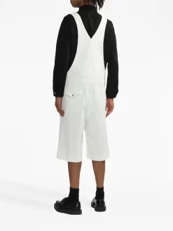 Herren Black Comme Des Garçons Cropped-Latzhose Mit Klettverschluss -Modekollektions geschäft 20171171 50248288 1000