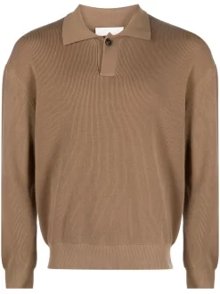 Herren Closed Poloshirt Aus Geripptem Strick