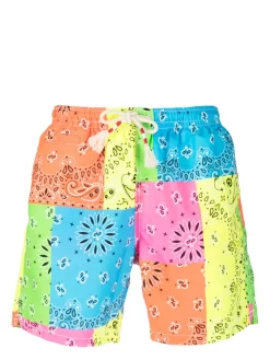 Herren MC2 Saint Barth Badeshorts Mit Bandana-Print