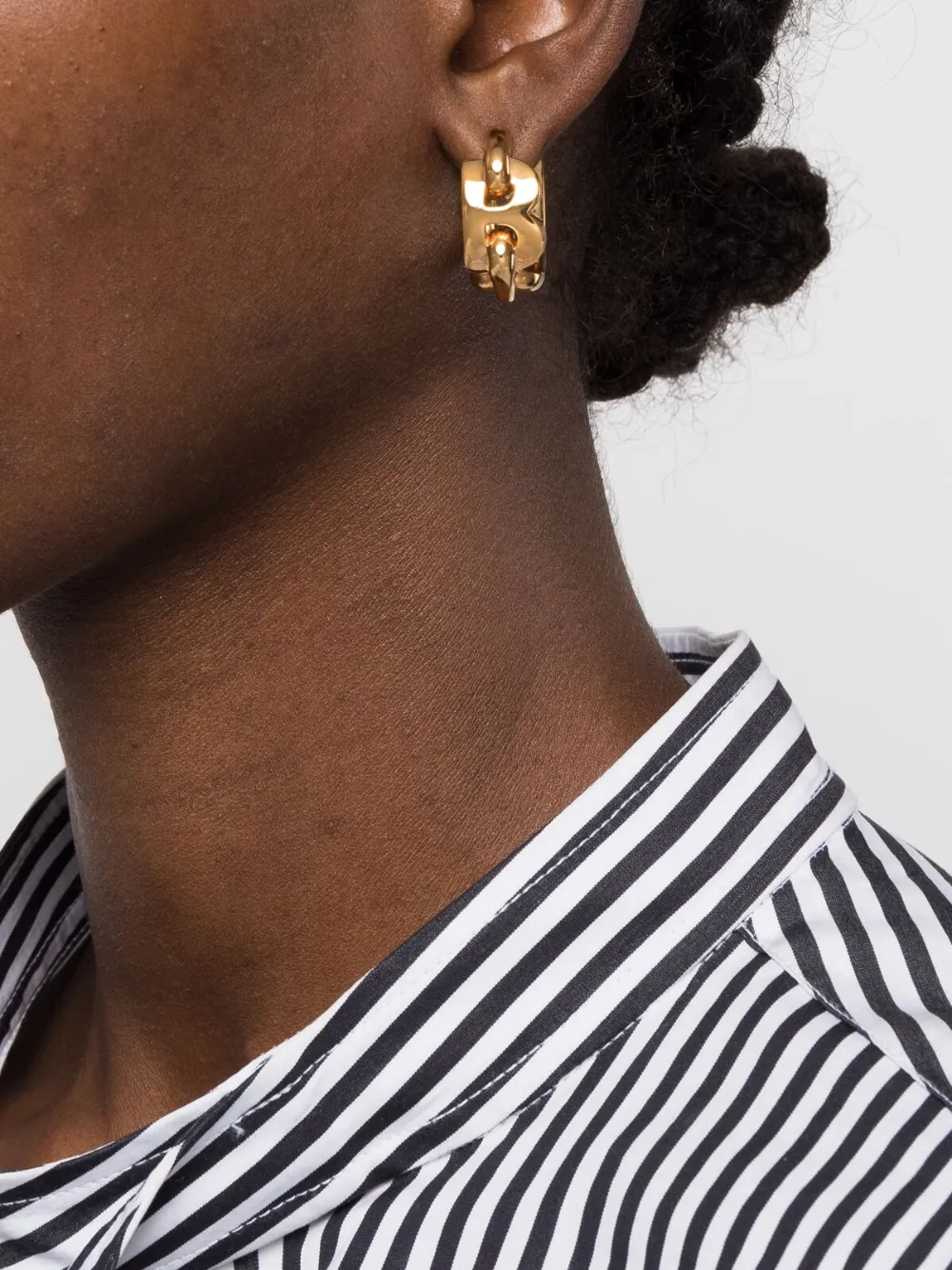 Damen Balenciaga Creolen Mit Logo 2 Damen Balenciaga Creolen Mit Logo – Bild 2