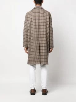 Herren Tagliatore Mantel Mit Hahnentrittmuster -Modekollektions geschäft 20227649 50214038 1000