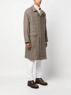 Herren Tagliatore Mantel Mit Hahnentrittmuster -Modekollektions geschäft 20227649 50214040 1000