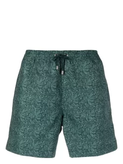 Herren Sunspel Badeshorts Mit Blatt-Print