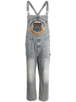 Herren Honor The Gift Jeans-Latzhose Mit Logo-Stickerei