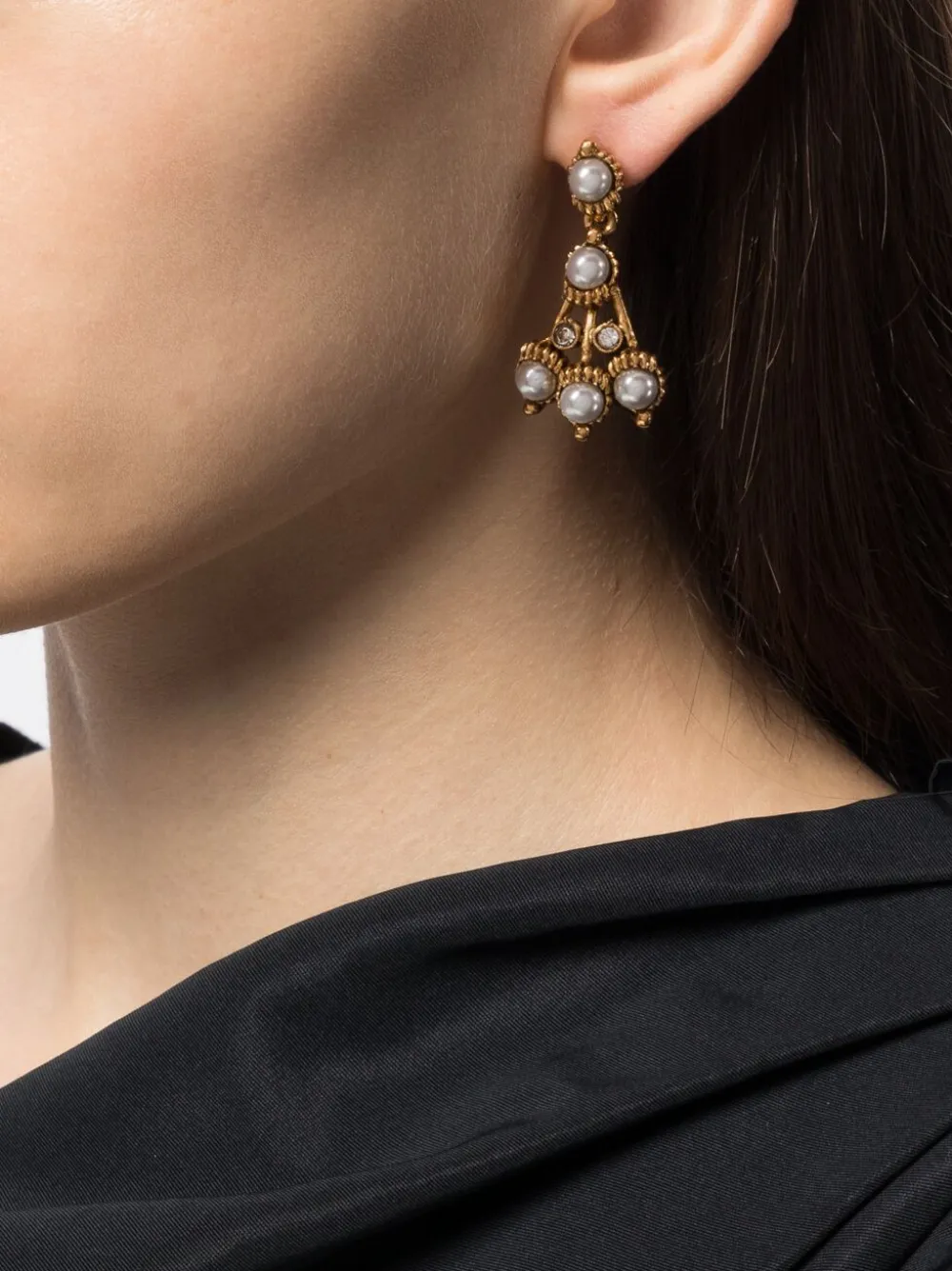 Damen Kenneth Jay Lane Ohrringe Mit Perlen 2 Damen Kenneth Jay Lane Ohrringe Mit Perlen – Bild 2