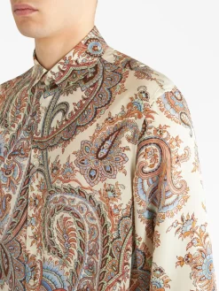 Herren ETRO Hemd Mit Paisley-Print -Modekollektions geschäft 20471392 50670091 1000