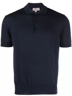 Herren Canali Gestricktes Poloshirt