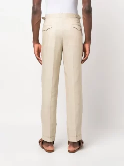 Herren Briglia 1949 Chino Aus Leinen Mit Bundfalten -Modekollektions geschäft 20485210 50505887 1000