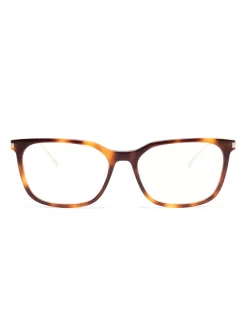 Damen Saint Laurent Eyewear Eckige Brille In Schildpattoptik