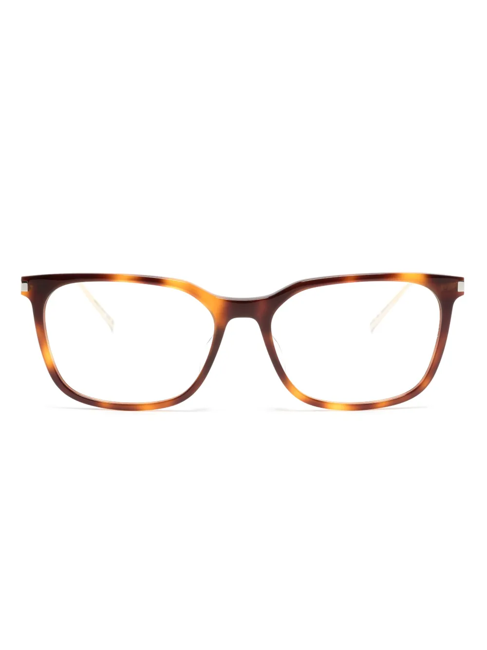 Damen Saint Laurent Eyewear Eckige Brille In Schildpattoptik 1 Damen Saint Laurent Eyewear Eckige Brille In Schildpattoptik