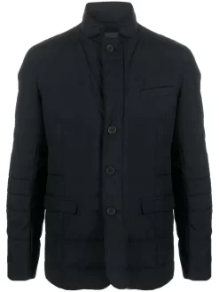 Herren Herno Gesteppte Jacke Mit Knopfleiste
