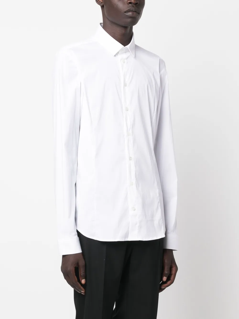 Herren Patrizia Pepe Slim-cut Poplin Shirt 3 Herren Patrizia Pepe Slim-cut Poplin Shirt – Bild 3