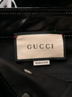 Herren Gucci Gerade Hose Aus Faux-Leder -Modekollektions geschäft 20842199 50776787 1000