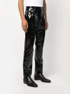 Herren Gucci Gerade Hose Aus Faux-Leder -Modekollektions geschäft 20842199 50776788 1000