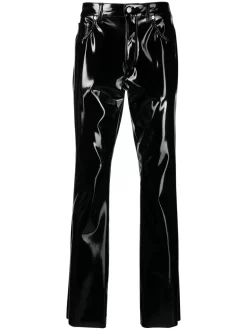 Herren Gucci Gerade Hose Aus Faux-Leder