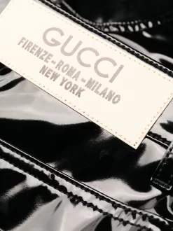 Herren Gucci Gerade Hose Aus Faux-Leder -Modekollektions geschäft 20842199 50776798 1000