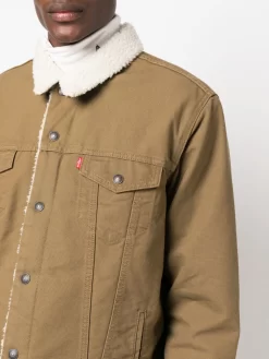 Herren Levi&apos;s Faux-shearling Collar Denim Jacket -Modekollektions geschäft 20856621 50868157 1000