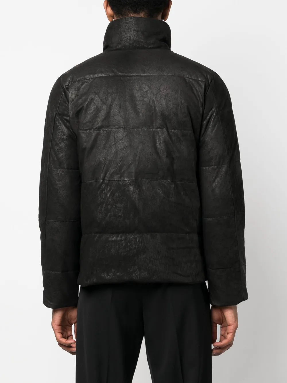 Herren Giorgio Brato Daunenjacke Aus Leder 4 Herren Giorgio Brato Daunenjacke Aus Leder – Bild 4