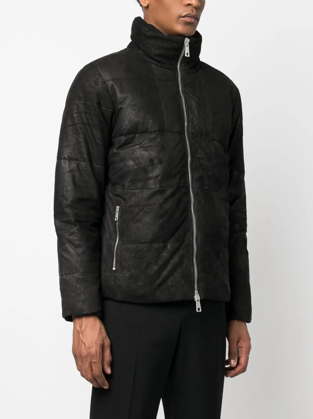 Herren Giorgio Brato Daunenjacke Aus Leder 3 Herren Giorgio Brato Daunenjacke Aus Leder – Bild 3