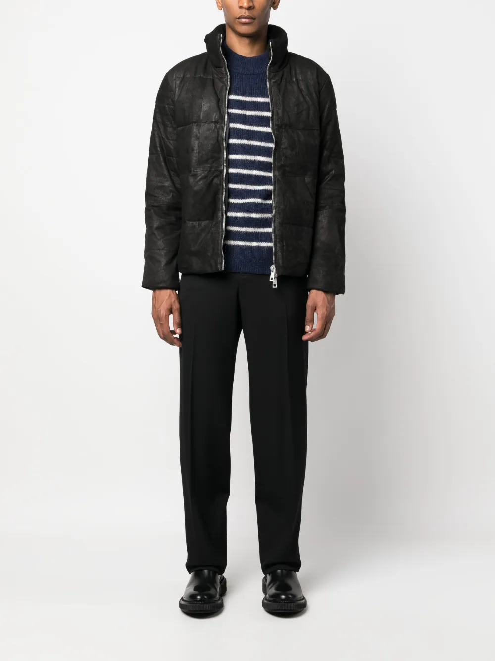 Herren Giorgio Brato Daunenjacke Aus Leder 2 Herren Giorgio Brato Daunenjacke Aus Leder – Bild 2