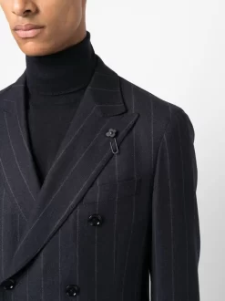 Herren Lardini Doppelreihiges Sakko Mit Nadelstreifen -Modekollektions geschäft 20865785 50815678 1000
