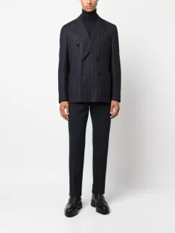 Herren Lardini Doppelreihiges Sakko Mit Nadelstreifen -Modekollektions geschäft 20865785 50815679 1000