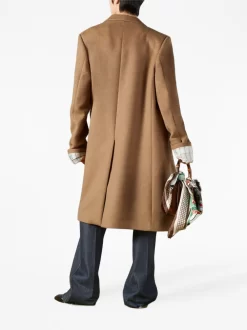 Herren Gucci Einreihiger Mantel Aus Kamelhaar -Modekollektions geschäft 20878667 50756456 1000