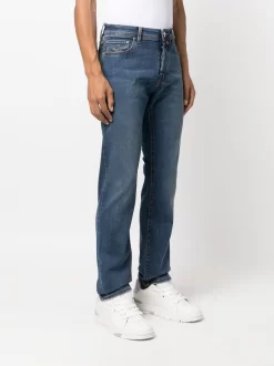 JACOB COHEN Herren Jacob Cohën Logo-patch Cotton Jeans -Modekollektions geschäft 20900200 50865814 1000